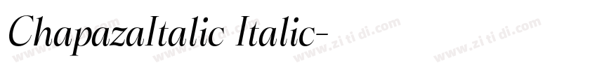 ChapazaItalic Italic字体转换